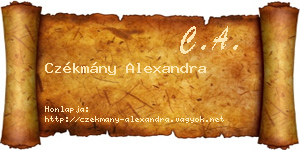 Czékmány Alexandra névjegykártya