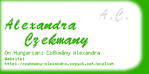 alexandra czekmany business card
